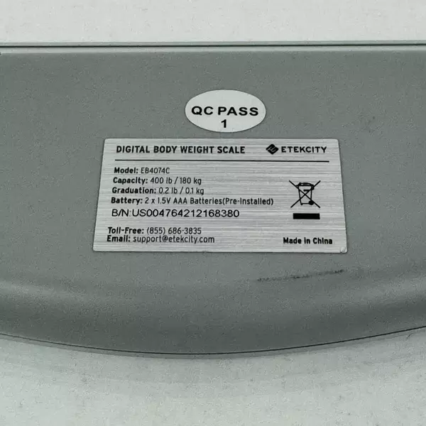 EtekCity Glass Digital Bathroom Scale Model EB4074C