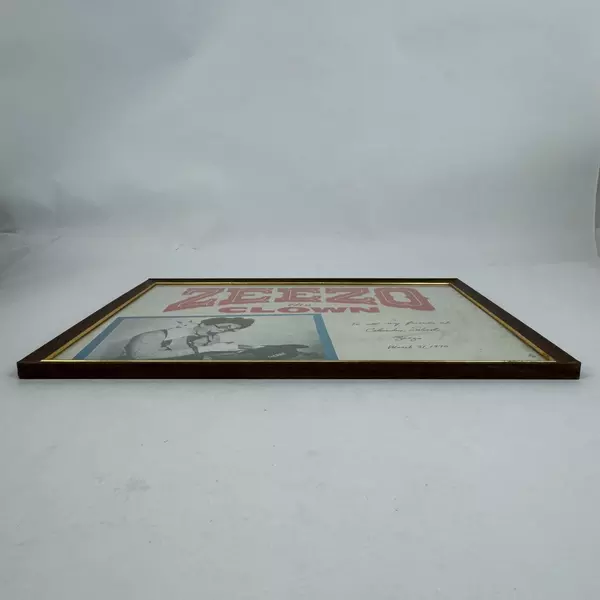 1970 Zeezo the Safeway Clown Framed And Signed Poster