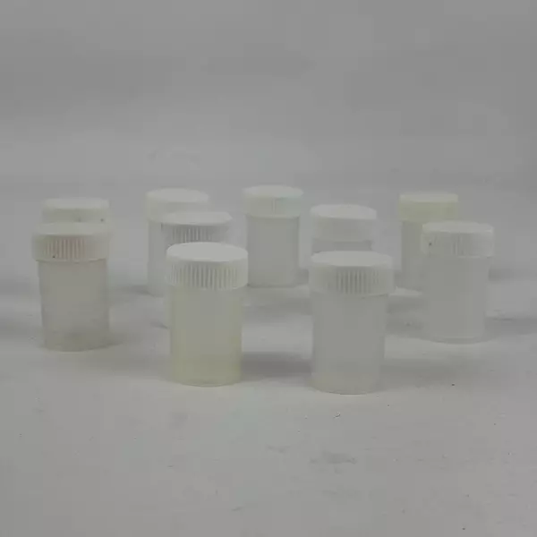 10 Screw Top Plastic Bottles For Bead Crafters Coin Collectors Or DIY Projects