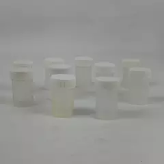 10 Screw Top Plastic Bottles For Bead Crafters Coin Collectors Or DIY Projects