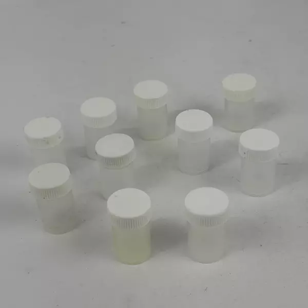 10 Screw Top Plastic Bottles For Bead Crafters Coin Collectors Or DIY Projects