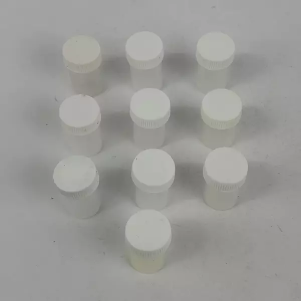 10 Screw Top Plastic Bottles For Bead Crafters Coin Collectors Or DIY Projects