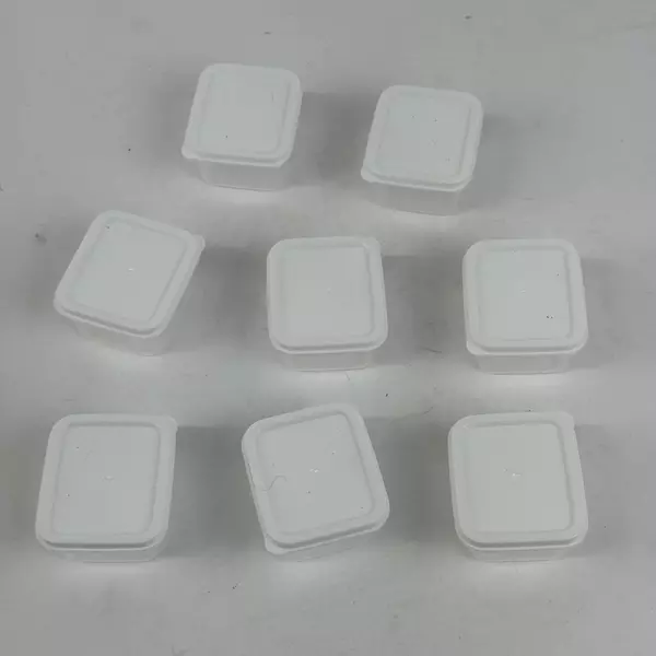 8 Rectangular Plastic Containers For Bead Crafting or Other Craft Projects