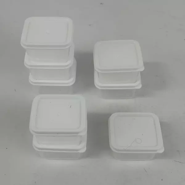8 Rectangular Plastic Containers For Bead Crafting or Other Craft Projects