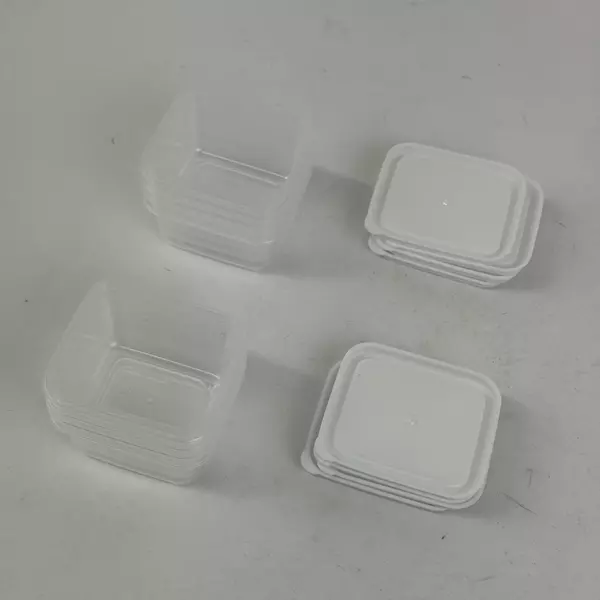 8 Rectangular Plastic Containers For Bead Crafting or Other Craft Projects