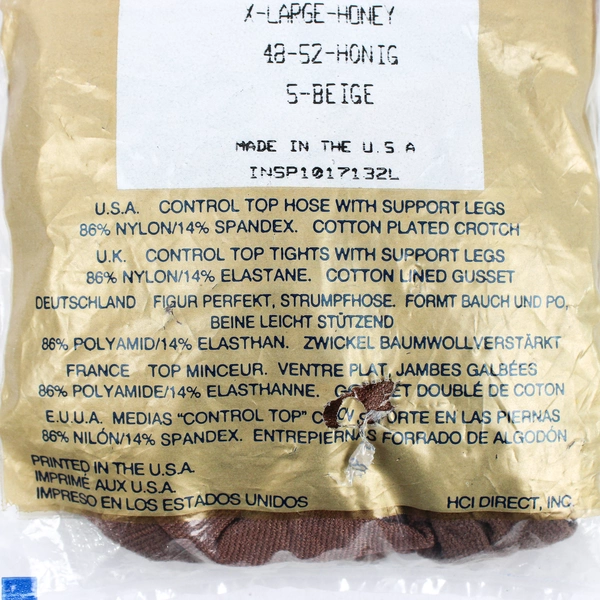 Vintage Silkies Nylons Pantyhose Control Top Queen Beige Women XL Sealed