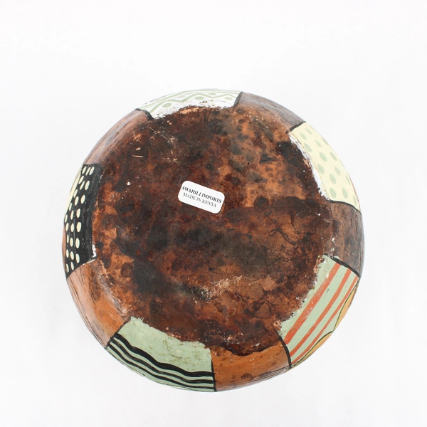 Swahili Imports Hand-Painted Cats Clay Pot Planter 8"