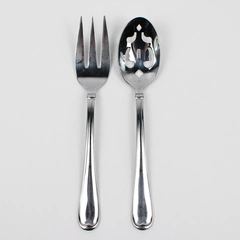 Lot Of 2 Cambridge Silver Allure (Stainless, Glossy) Flatware Serving Set