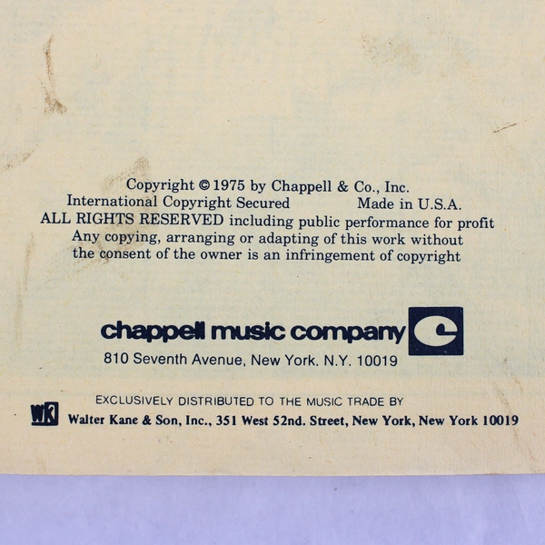 1975 Jerry Silverman's Folk Song Encyclopedia Volume I Songbook Sheet Music