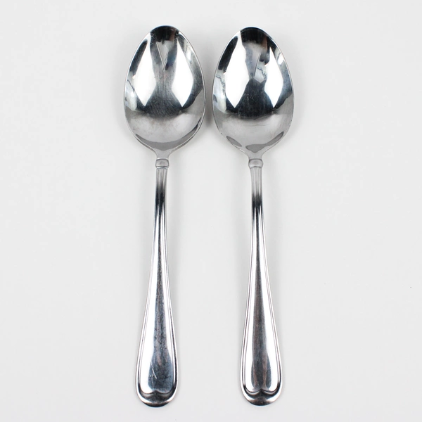 Lot Of 2 Cambridge Silver Allure (Stainless, Glossy) Flatware Serving Spoons