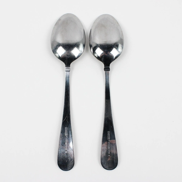 Lot Of 2 Cambridge Silver Allure (Stainless, Glossy) Flatware Serving Spoons