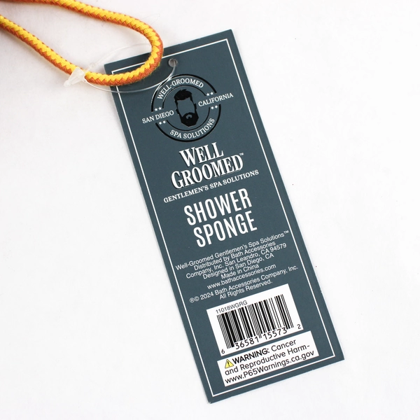 Well Groomed Men's Gentlemen's Spa Solutions Shower Bath Sponge XL Extra Rough