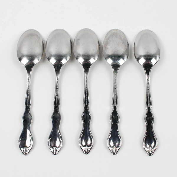 Lot Of 5 International Silver Cotillion (Stainless) Flatware Teaspoons