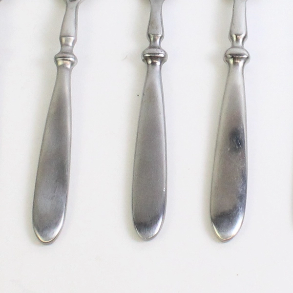 Set of 6 Cambridge Townhouse Soup Spoons Satin Stainless 7.75 inches