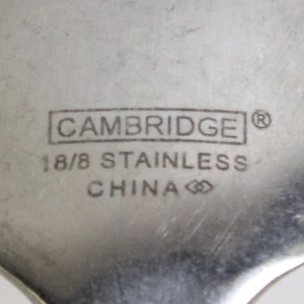 Set of 6 Cambridge Townhouse Soup Spoons Satin Stainless 7.75 inches