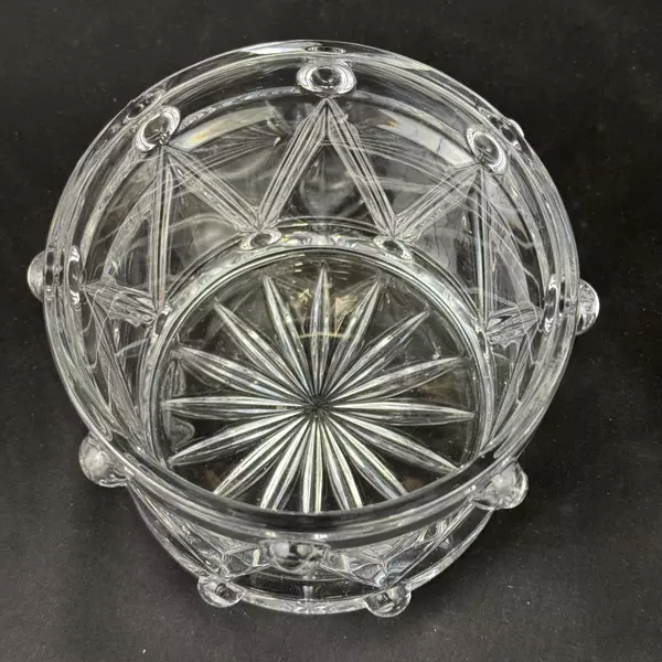 TeleFlora Bohemian 24% Lead Crystal Drum Shape Vase Bowl Ice Bucket