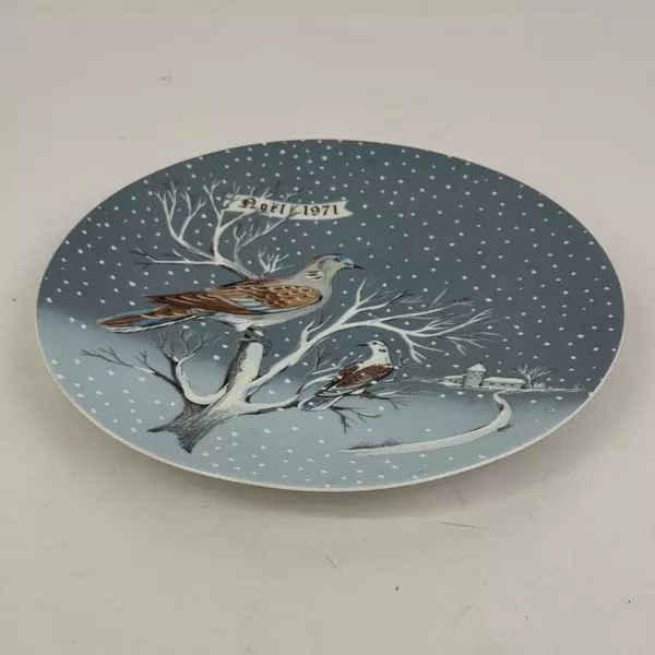 1971 Haviland Limoges Twelve Days Of Christmas Plate #2 Two Turtledoves