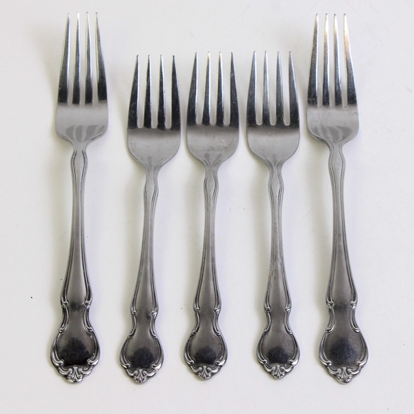 Lot Of 5 International Silver Royal Splendor (Stainless) Flatware Assorted Forks