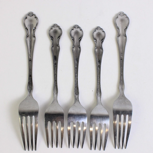 Lot Of 5 International Silver Royal Splendor (Stainless) Flatware Assorted Forks