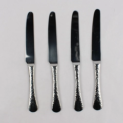 Lot Of 4 Ginkgo Lafayette (Stainless) Flatware French Solid Dinner Knives