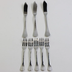 Lot Of 8 Ginkgo Lafayette (Stainless) Flatware 3 Butter Knives 5 Cocktail Forks