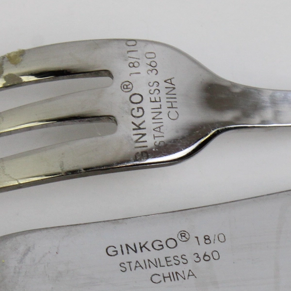Lot Of 8 Ginkgo Lafayette (Stainless) Flatware 3 Butter Knives 5 Cocktail Forks
