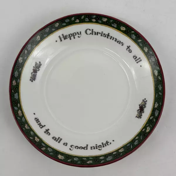 International China Susan Winget Christmas Story Merry Christmas To All Saucer