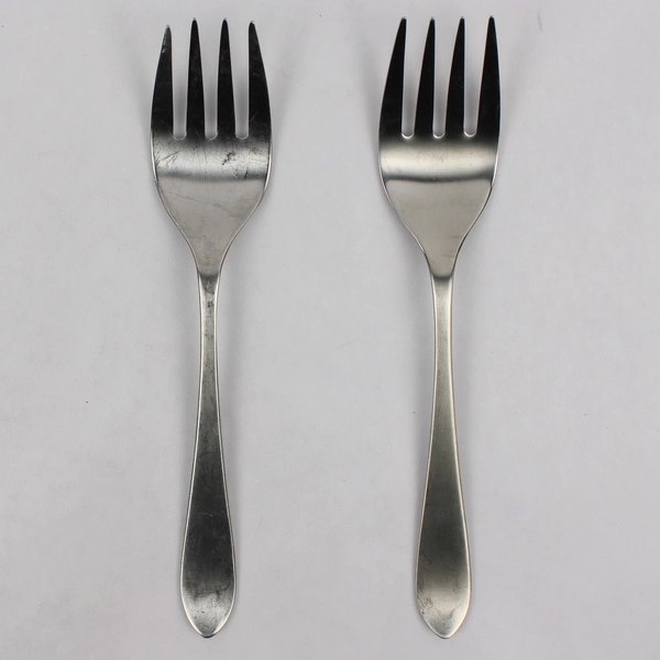 Lot Of 2 Ginkgo Meridian (Stainless, Satin) Flatware Serving Forks