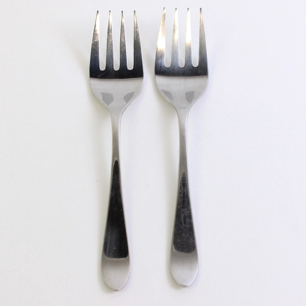 Lot Of 2 Ginkgo Linden (Stainless) Flatware Serving Forks 9.25" Long