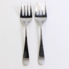 Lot Of 2 Ginkgo Linden (Stainless) Flatware Serving Forks 9.25" Long