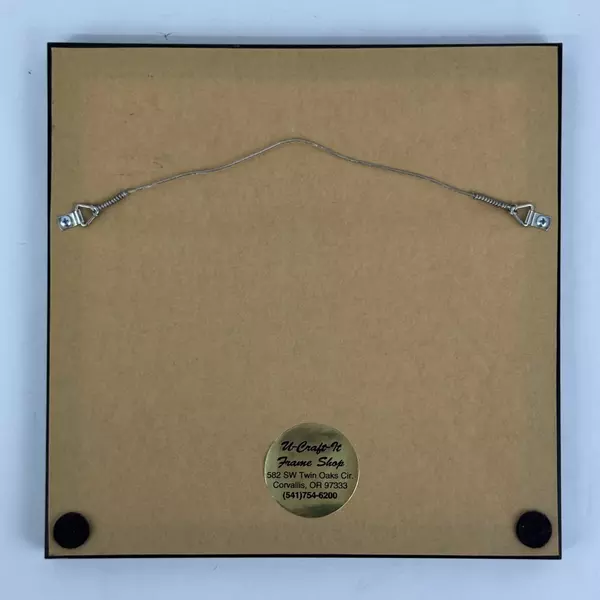 Framed African Folk Art Painting Village Life Scene