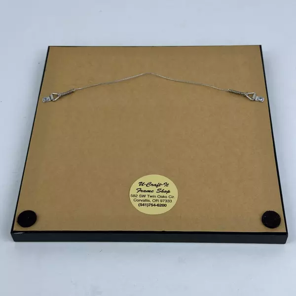 Framed African Folk Art Painting Village Life Scene