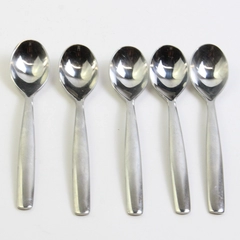 Lot 5 Ginkgo Charlie (Stainless) Flatware Teaspoons 6.5" Long
