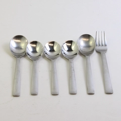 Lot Of 6 Ginkgo Merit (Stainless) Flatware 2 Soup 3 Teaspoons 1 Dinner Fork