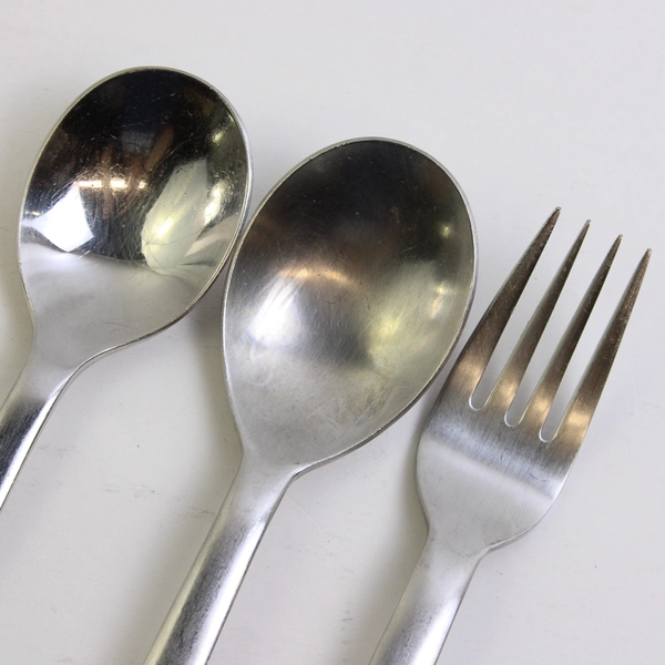 Lot Of 6 Ginkgo Merit (Stainless) Flatware 2 Soup 3 Teaspoons 1 Dinner Fork