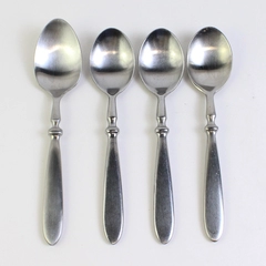 Lot of 4 Cambridge Townhouse Satin Stainless Silverware 3 Soup & 1 Serving Spoon
