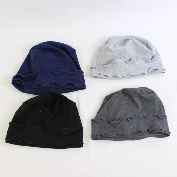 Lot of 4 Women's Skull Caps with Flower Accents One Size