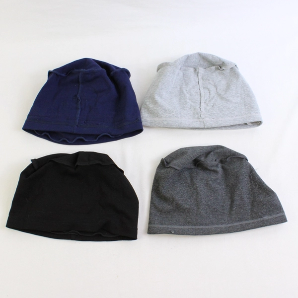 Lot of 4 Women's Skull Caps with Flower Accents One Size