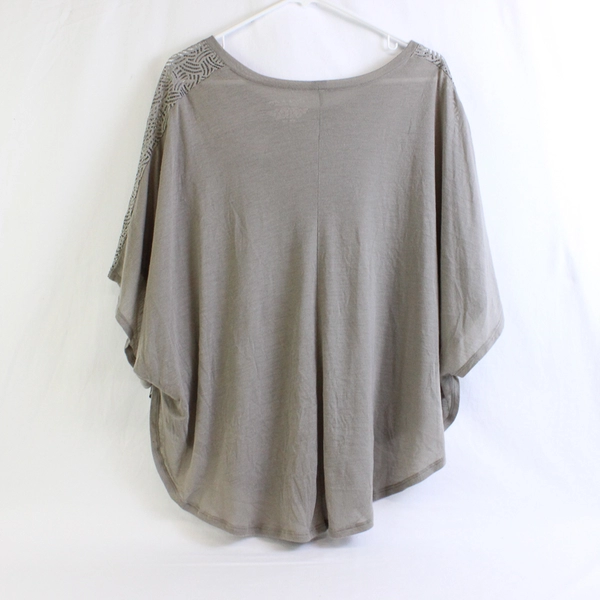 Anna & Ava Women's Sheer Gray Poncho Top One Size