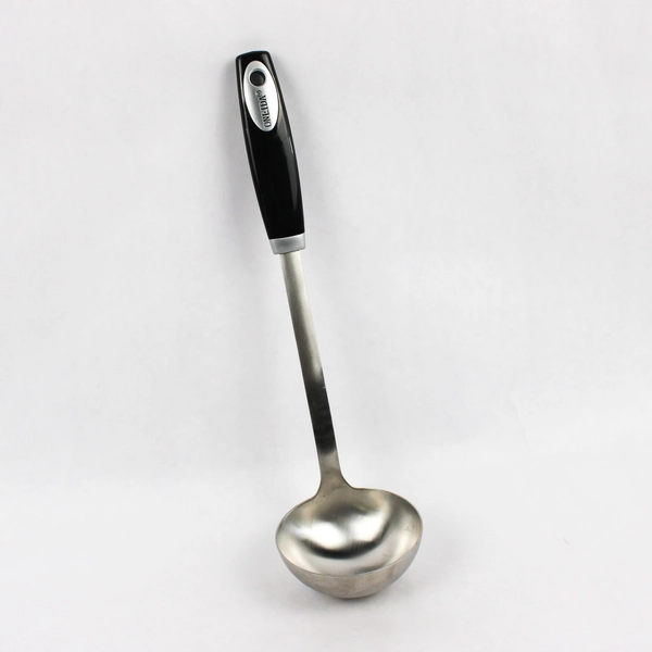Onieda Stainless Steel Ladle Black Handle 12"