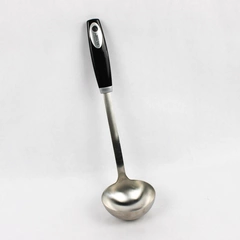 Onieda Stainless Steel Ladle Black Handle 12"