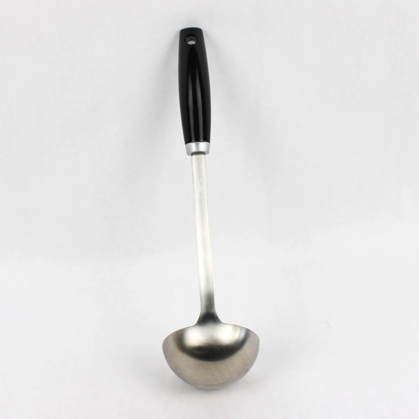 Onieda Stainless Steel Ladle Black Handle 12"