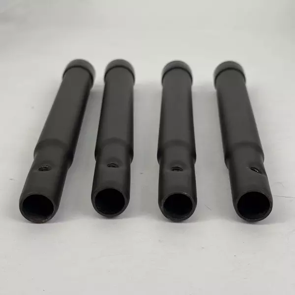 Set of 4 Black Metal Table Or Chair Leg Height Extenders 8 Inch No Hardware