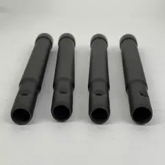 Set of 4 Black Metal Table Or Chair Leg Height Extenders 8 Inch No Hardware