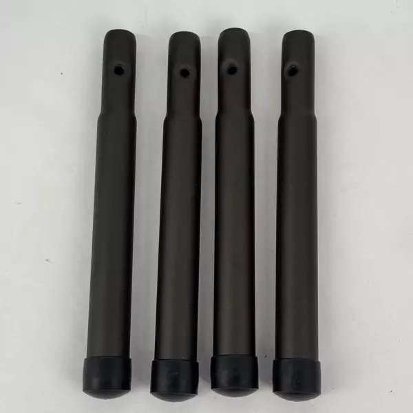 Set of 4 Black Metal Table Or Chair Leg Height Extenders 8 Inch No Hardware