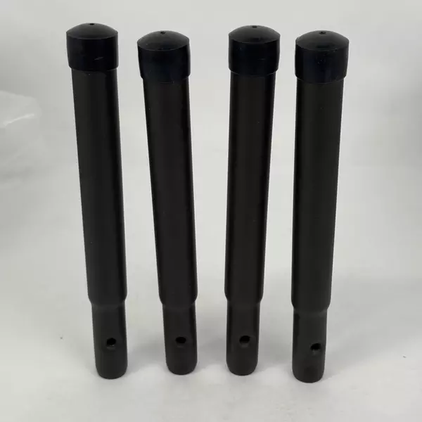 Set of 4 Black Metal Table Or Chair Leg Height Extenders 8 Inch No Hardware