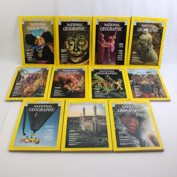 Lot of 11 1978 Vintage National Geographic Magazines Missing the October Issue