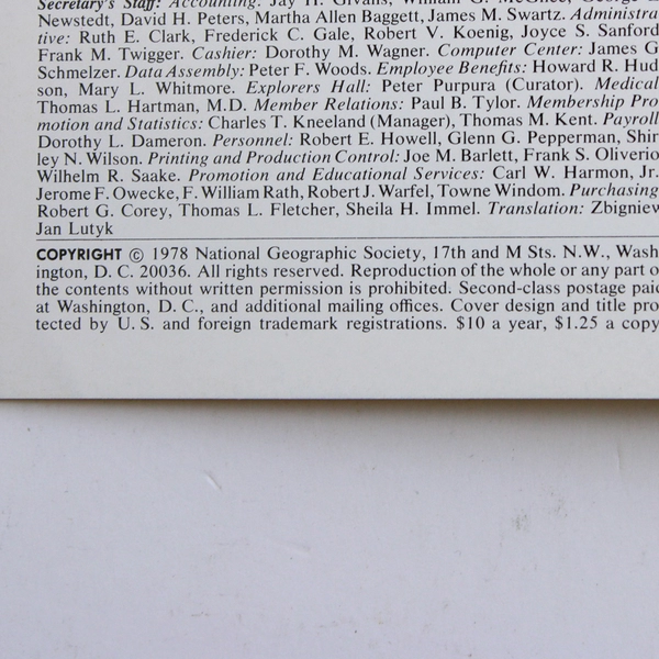 Lot of 11 1978 Vintage National Geographic Magazines Missing the October Issue