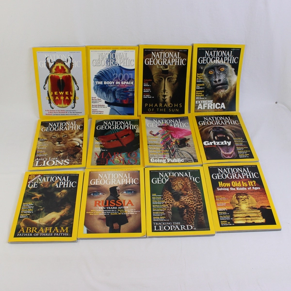 National Geographic Magazine 2001 Complete Collection Set of 12