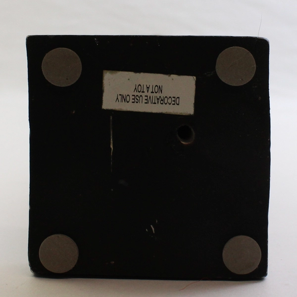 African Tribal Art Resin Figure Child With Colonizer's Helmet Congo